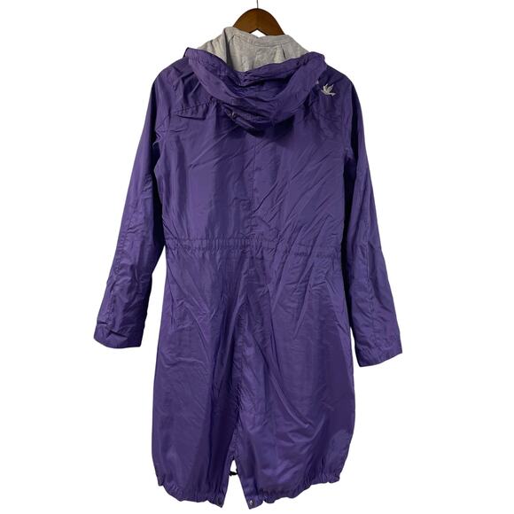 Fenchurch Rain Coat Jacket Purple Embroidered Birds Large - Picture 7 of 12